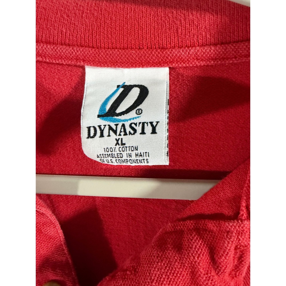 Dynasty Kansas City Chiefs Polo Mens XL Red Embroidered Logo Cotton - Picture 5 of 8
